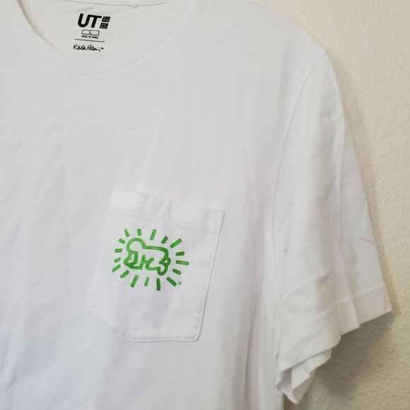 Uniqlo x Keith Haring White T-shirt Mens Sz L Invitation To Party Of Life 1984 - Picture 4 of 15